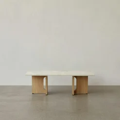 Audo Copenhagen Soffbord-Androgyne Soffbord, Ek / Calacatta Viola