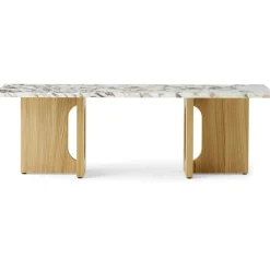 Audo Copenhagen Soffbord-Androgyne Soffbord, Ek / Calacatta Viola