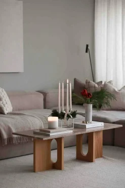 Audo Copenhagen Soffbord-Androgyne Soffbord, Ek / Calacatta Viola