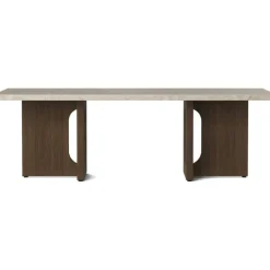 Audo Copenhagen Soffbord-Androgyne Soffbord, Mörkbetsad Ek / Calacatta Viola