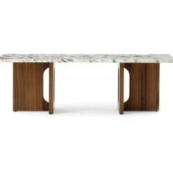 Audo Copenhagen Soffbord-Androgyne Soffbord, Valnöt / Calacatta Viola