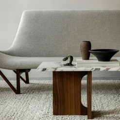 Audo Copenhagen Soffbord-Androgyne Soffbord, Valnöt / Calacatta Viola