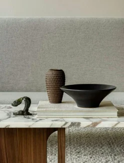 Audo Copenhagen Soffbord-Androgyne Soffbord, Valnöt / Calacatta Viola