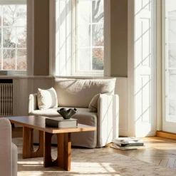 Audo Copenhagen Soffbord-Androgyne Soffbord, Valnöt / Calacatta Viola