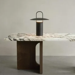 Audo Copenhagen Soffbord-Androgyne Soffbord, Valnöt / Calacatta Viola