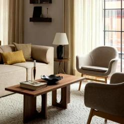 Audo Copenhagen Soffbord-Androgyne Soffbord, Valnöt / Calacatta Viola