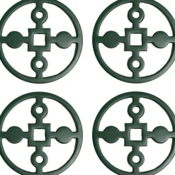 Hilke Collection Bordstabletter & Glasunderlägg-Anima Gemella Glasunderlägg Ø10 cm 4-pack, Vit