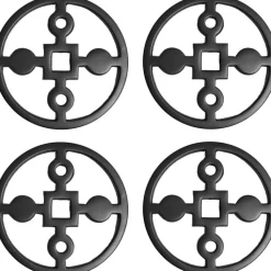 Hilke Collection Bordstabletter & Glasunderlägg-Anima Gemella Glasunderlägg Ø10 cm 4-pack, Vit