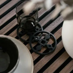 Hilke Collection Bordstabletter & Glasunderlägg-Anima Gemella Glasunderlägg Ø10 cm 4-pack, Vit