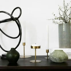 Anit Ljusstake 20 cm, Antik Mässing