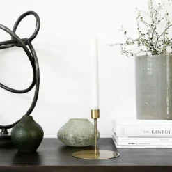 Anit Ljusstake 20 cm, Antik Mässing