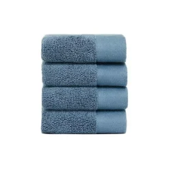 Juniper Handdukar & Badlakan-Ansiktshandduk 30x30 cm 4-pack, North Sea Blue