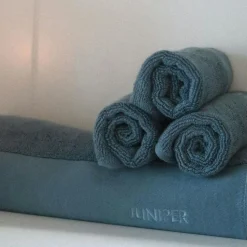 Juniper Handdukar & Badlakan-Ansiktshandduk 30x30 cm 4-pack, North Sea Blue