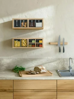 A-Organizer Hylla Med 10 Glasbehållare, Ek