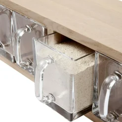 A-Organizer Hylla Med 10 Glasbehållare, Ek