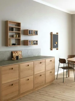 A-Organizer Hylla Med 10 Glasbehållare, Ek