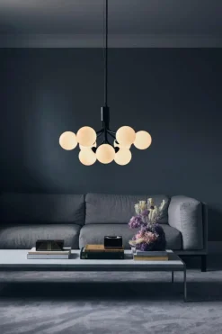 Apiales 9 Ljuskrona, Mässing / Opal