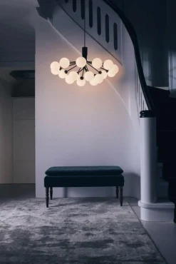 Apiales 18 Ljuskrona, Satin Black / Rökt