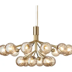 Apiales 18 Ljuskrona, Satin Black / Rökt