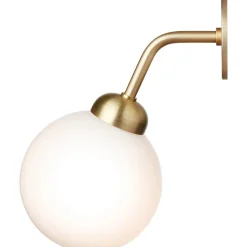 Apiales Vägglampa Integrerad, Satin Black / Opal