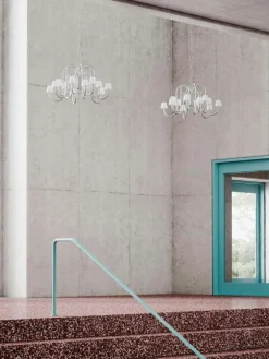 Apollo 1065 Ljuskrona 12 Armar, Vit