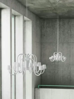 Apollo 1065 Ljuskrona 12 Armar, Vit