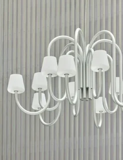 Apollo 1065 Ljuskrona 12 Armar, Vit