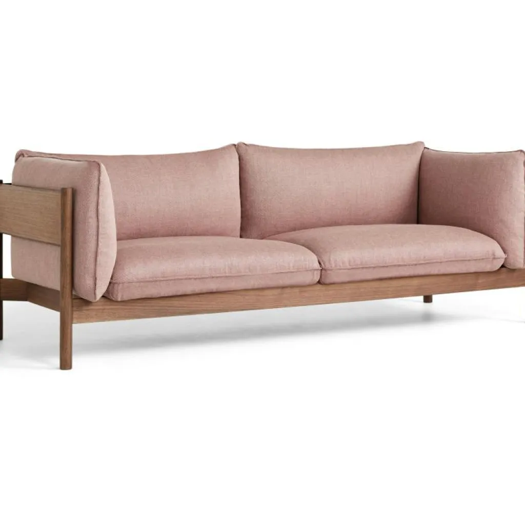 HAY 3-Sitssoffor-Arbour 3-Sitssoffa, Hårdvaxoljad Ek / Re-Wool 198