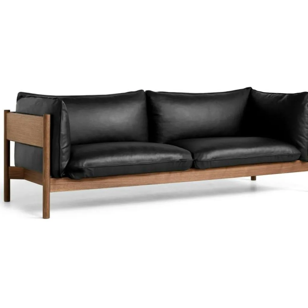 HAY 3-Sitssoffor-Arbour 3-Sitssoffa, Hårdvaxoljad Ek / Re-Wool 198