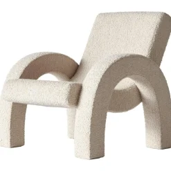 Arco Loungefåtölj Liten, Bouclé Beige