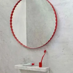 HAY Väggspeglar-Arcs Spegel L 72x133 cm, Vinröd