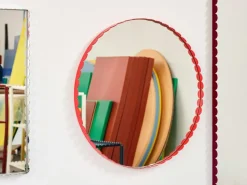 HAY Väggspeglar-Arcs Spegel L 72x133 cm, Vinröd