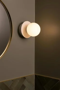 Art Deco Vägg-/Taklampa, Vit