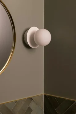 Art Deco Vägg-/Taklampa, Vit