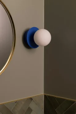 Art Deco Vägg-/Taklampa, Vit