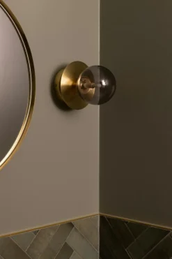 Art Deco Vägg-/Taklampa, Vit