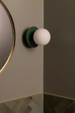 Art Deco Vägg-/Taklampa, Vit