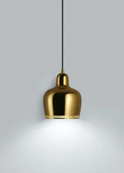 Artek Fönsterlampor|Pendellampor-A330S Golden Bell Pendel, Savoy Edition