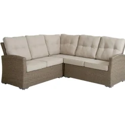 Ashfield Hörnsoffa med Dyna, Beige