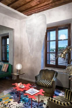 SLAMP Ljuskronor & Takkronor|Pendellampor-Avia Ljuskrona 140 cm, Vit