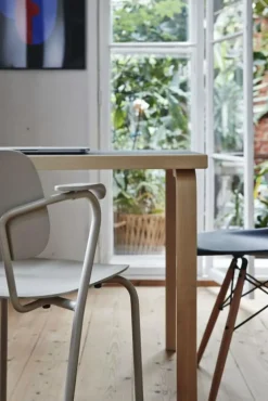 81B Bord 75x120 cm, Björk / Vit Laminat