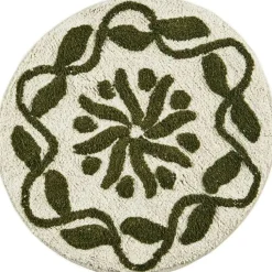 Madam Stoltz Badrumsmattor-Badrumsmatta Ø60 cm, Dark Green