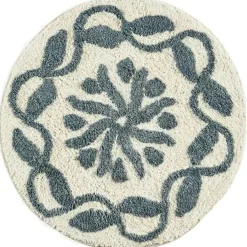 Madam Stoltz Badrumsmattor-Badrumsmatta Ø60 cm, Dark Green