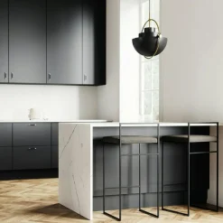 Department Barstolar & Barpallar-Barstol Med Ryggstöd 80 cm, Svart / Beige Sammet