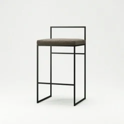 Department Barstolar & Barpallar-Barstol Med Ryggstöd 80 cm, Svart / Beige Sammet