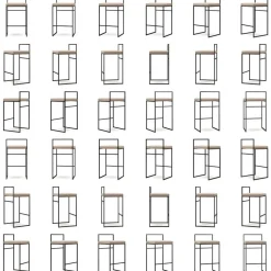 Department Barstolar & Barpallar-Barstol Med Ryggstöd 80 cm, Svart / Beige Sammet