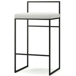 Department Barstolar & Barpallar-Barstol Med Ryggstöd 80 cm, Svart / Beige Sammet