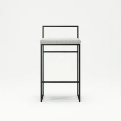 Department Barstolar & Barpallar-Barstol Med Ryggstöd 80 cm, Svart / Beige Sammet