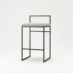 Department Barstolar & Barpallar-Barstol Med Ryggstöd 80 cm, Svart / Beige Sammet