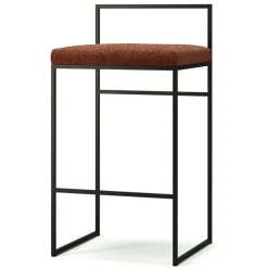 Department Barstolar & Barpallar-Barstol Med Ryggstöd 80 cm, Svart / Beige Sammet